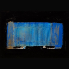 BLUE STOOL | 75 x 53 cm | Mixta sobre cartón | 2006